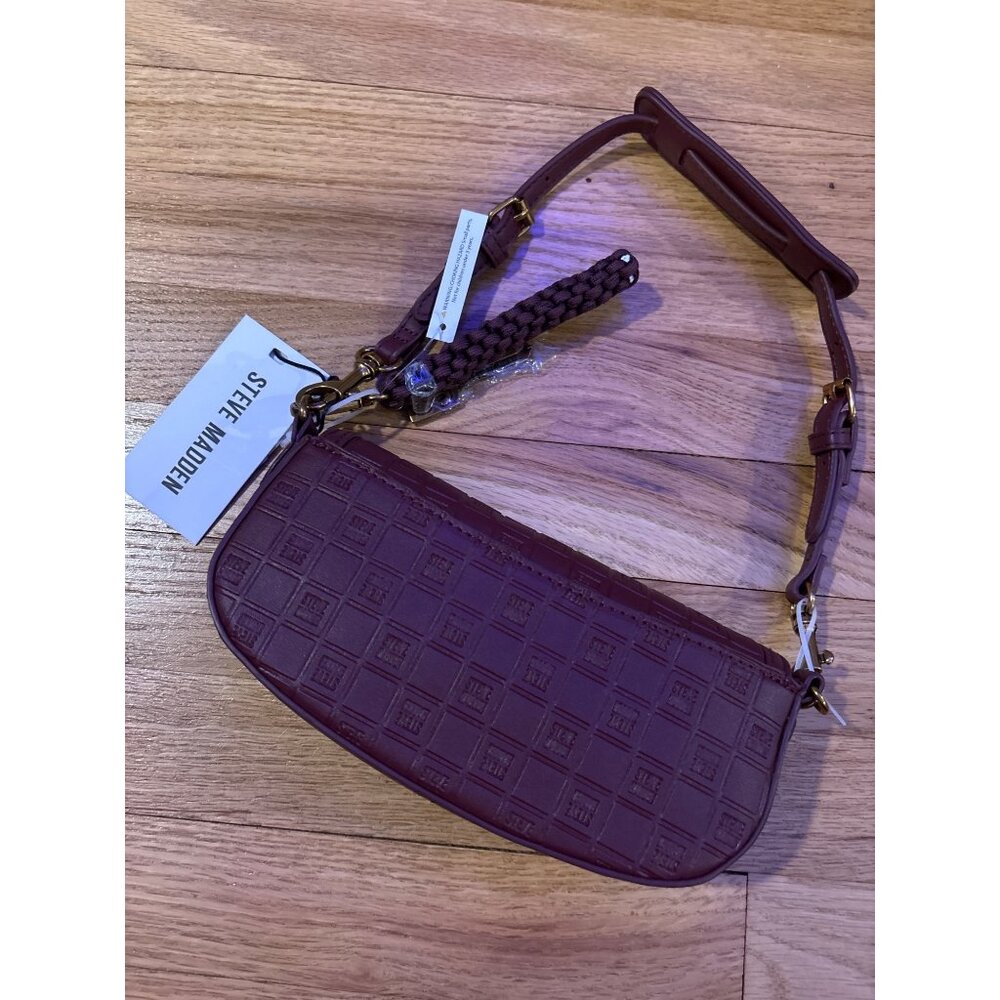 Steve Madden Borian Logo Baguette in Bloodstone, new with tags - Picture 5 of 6
